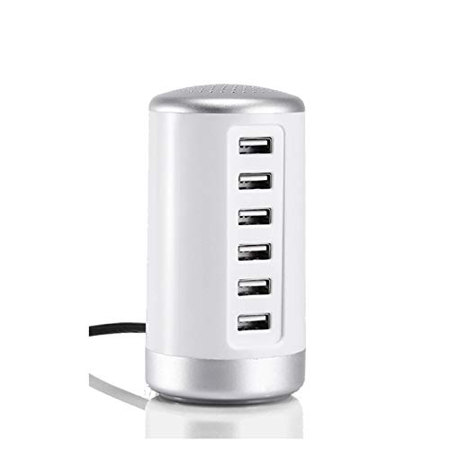 Compact USB Charger with 6-Port Desktop Charging Station