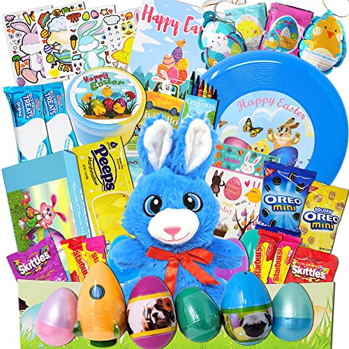 Complete Easter Care Package for Kids - Toys & Candy, Pre-made Basket Fillers Stuffed Box