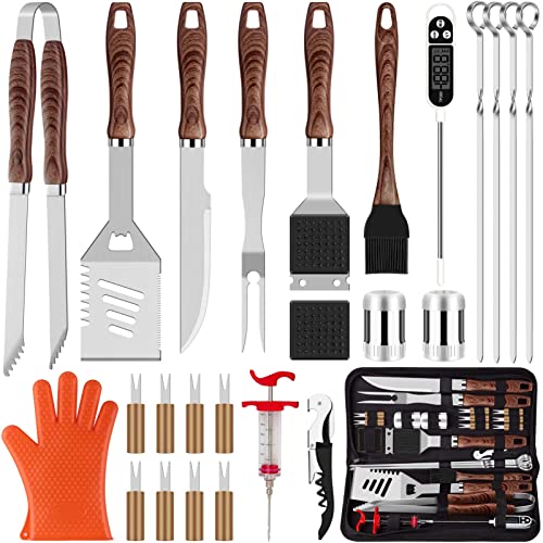 Complete Grilling Set with BBQ Tools, Glove, and Corkscrew