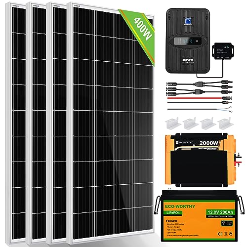 Complete Solar Panel Kit with 400W 12V for RV Off Grid
