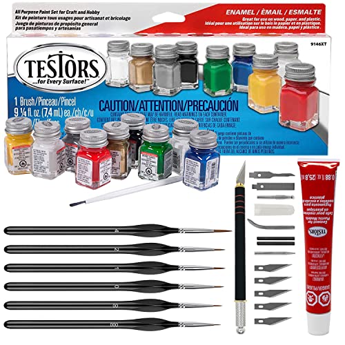 Testors 9196T 9 Pc Paint Set - Value (6 Pack)