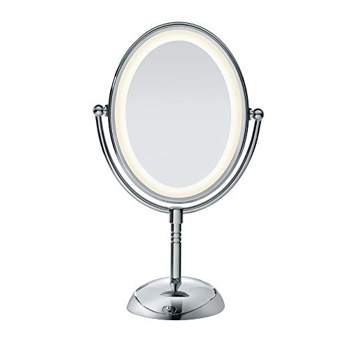 Conair Lighted Oval Makeup Mirror with 7X Magnification