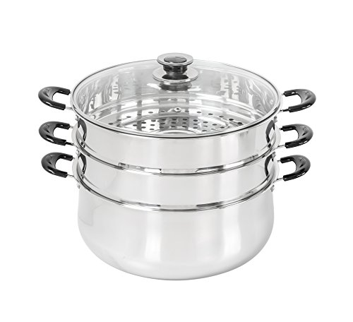 Concord 30 CM Stainless Steel 3 Tier Steamer Pot Cookware