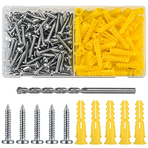 Concrete Wall Anchors and Screws Kit