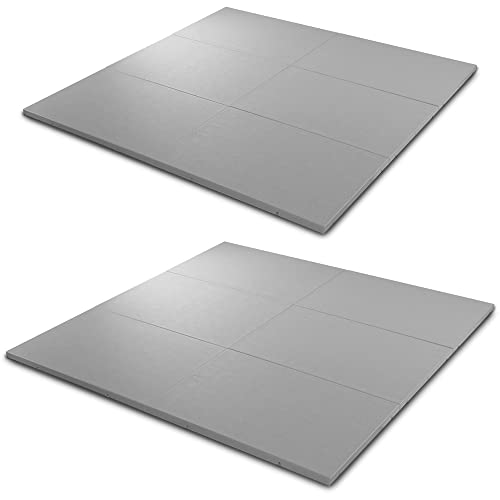 Confer 32 x 48 Inch Handi Spa Hot Tub Deck Foundation Resin Base Mat Pad with Built In Connectors for Extra Cushion, Gray, (6 Pack)