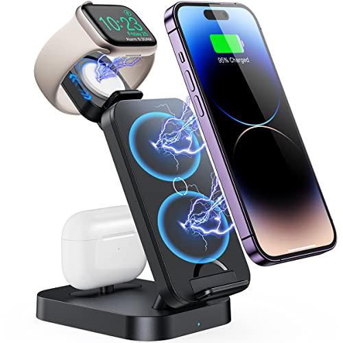 Conido 3 in 1 Fast Wireless Charging Station for Apple Devices