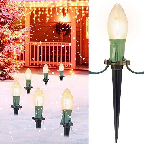 Connectable C9 LED Christmas Pathway Lights - Warm White