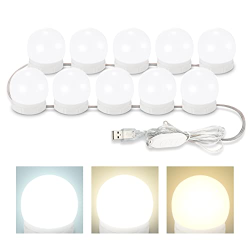 Consciot Hollywood Style LED Vanity Lights with Adjustable Color & Brightness