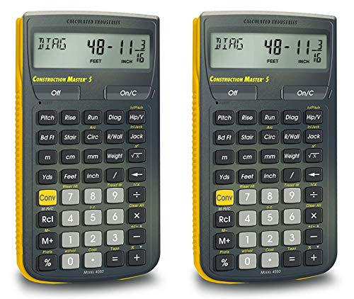 Construction Master 5 Calculator Pack of 2
