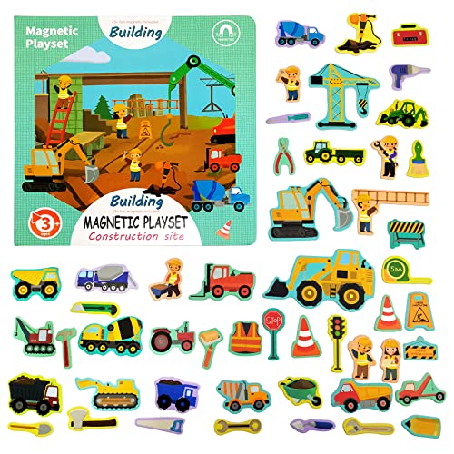 Xylolin Construction Site Magnetic Play Set - 50 PCS