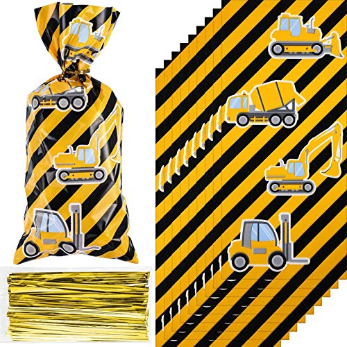 Construction Theme Cellophane Bags for Kids Party Supplies