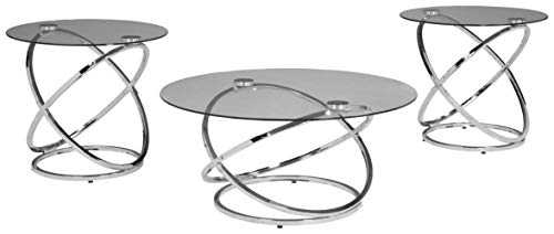 Contemporary Round 3-Piece Occasional Table Set