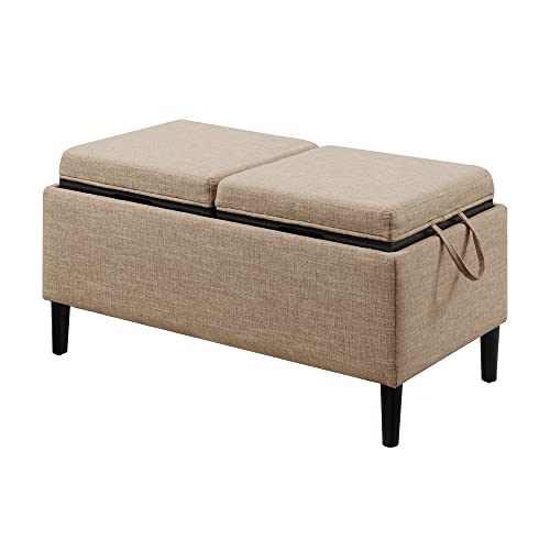 Convenience Concepts Magnolia Storage Ottoman with Reversible Trays