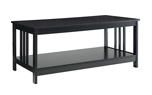 Convenience Concepts Mission Coffee Table, Black