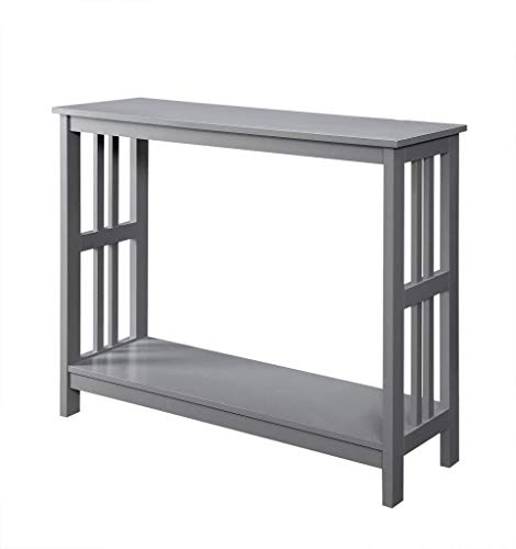 Convenience Concepts Mission Console Table with Shelf, Gray