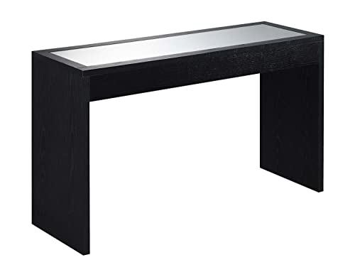 Convenience Concepts Northfield Mirrored Console Table, Black
