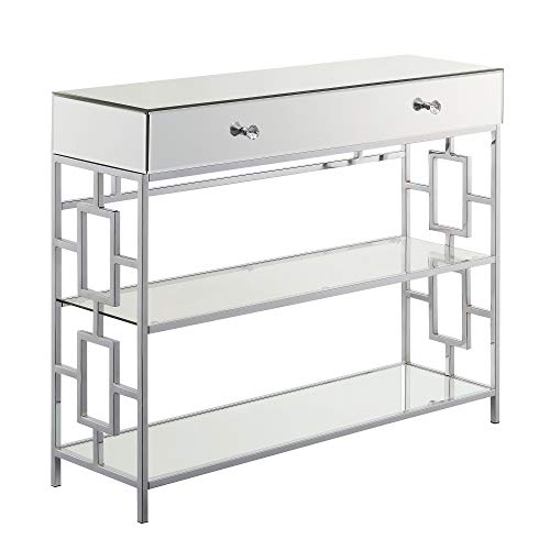 Town Square 1-Drawer Console Table with Shelves