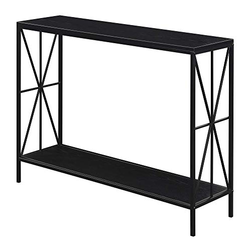 Convenience Concepts Tucson Starburst Console Table with Shelf, Black/Black