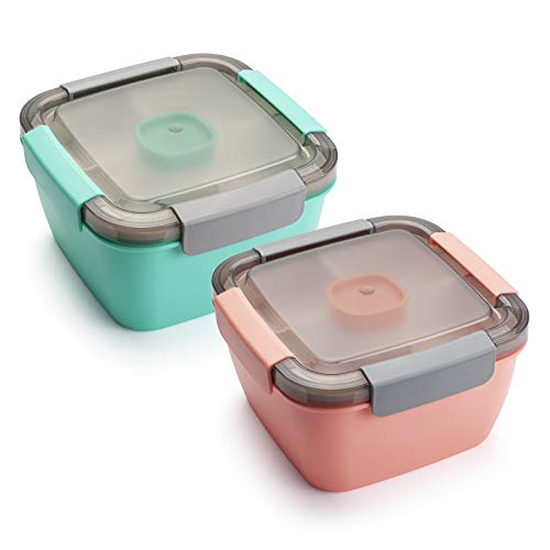 Portable Salad Lunch Container Salad Bowl 2 Compartments with Large Bento  Boxes Salad Bowls Lunch Box Lunch Container F… in 2023