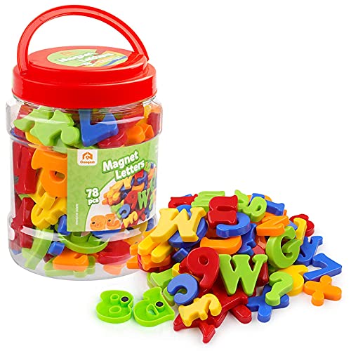 Coogam Magnetic Letters Numbers Fridge Magnets Educational Toy Set