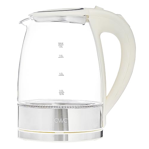 COOK WITH COLOR Glass Electric Kettle 1.8L - Rapid Boil, Sleek Design, and  Safety Features - Perfect for Quick and Easy, Black