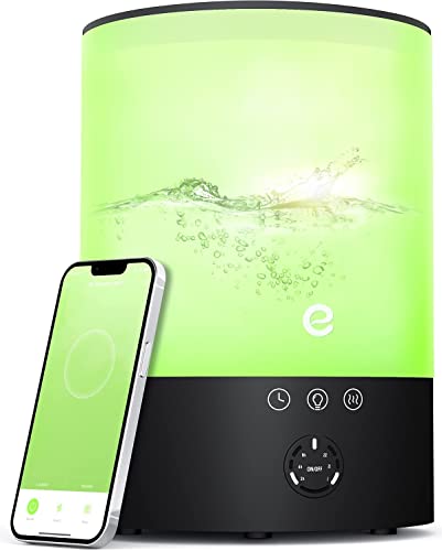 Smart WiFi Large Room Humidifier with Top-Fill & 8 Color Light" by Esemoil