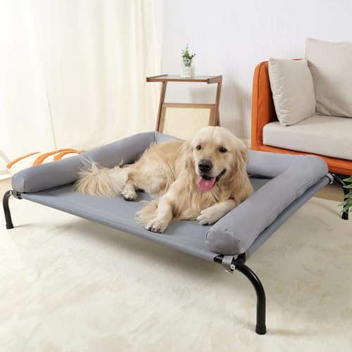 Cooling Elevated Dog Bed with Bolster
