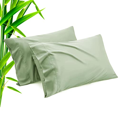 Cooling Green Pillow Cases - Standard Size, 2 Pack