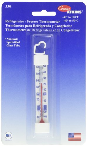 Cooper-Atkins Vertical Glass Tube Thermometer