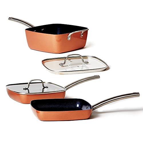 Copper Chef Stack-able Black Diamond 5-piece Non-Stick Fry Pan Set