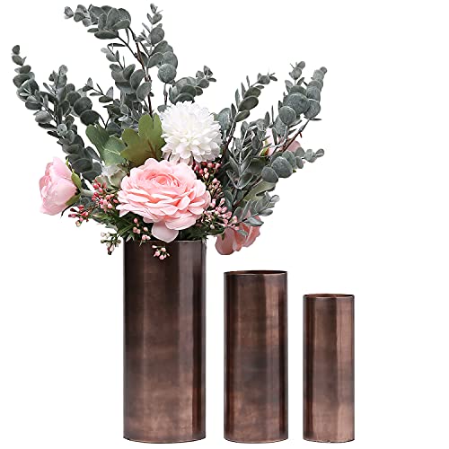 Copper Tone Metal Vase: Vintage Elegance for Any Décor
