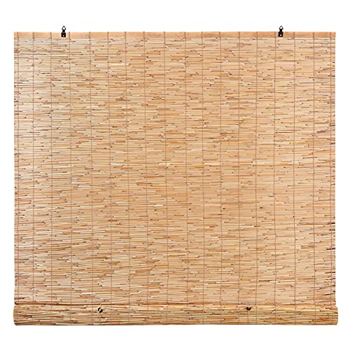 Cord-Free Bamboo Reed Roll-Up Blind Shades