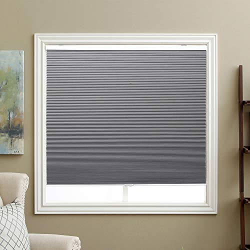 Cordless Blackout Cellular Shades - 46" W x 48" H, Cool Silver