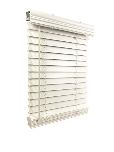 US Window And Floor 2" Faux Wood Cordless Blinds, White
