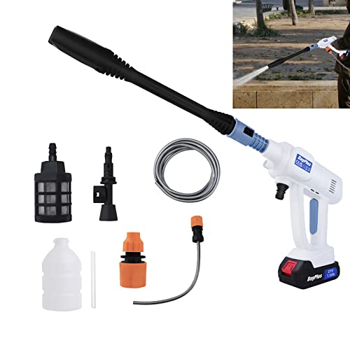 Portable Garden Pressure Washer with Nozzle and Li-ion Battery