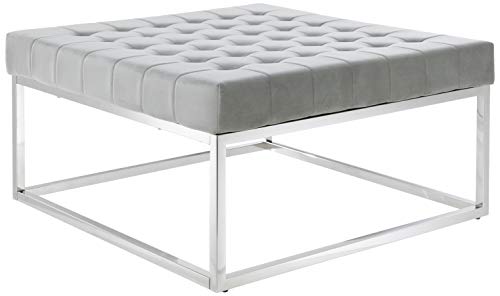 Cortesi Home Large Tufted Coffee Table Ottoman