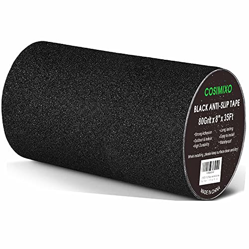 COSIMIXO 8" x 35Ft Black Anti Slip Tape