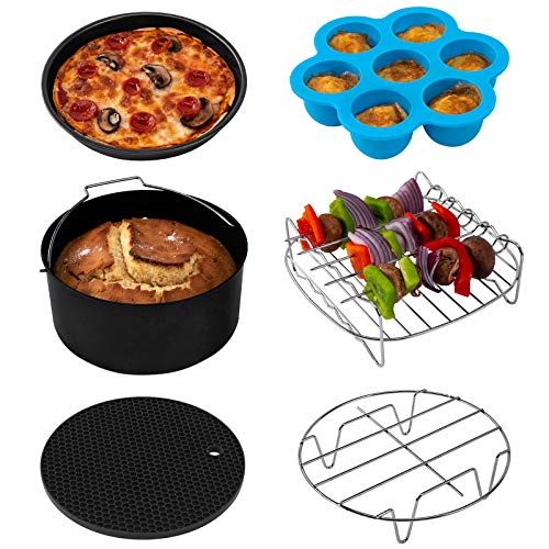  Accessories for COSORI Ninja Gourmia Dash Power XL Air Fryer,  12 PCS Air Fryer Accessories with Oven Cake & Pizza Pan Liner for 3.6 4.2  5.8QT Square Air Fryer : Home & Kitchen