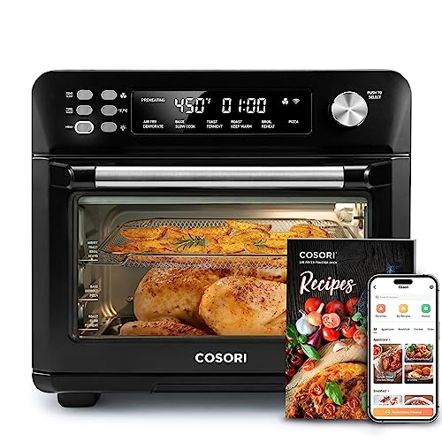 COSORI 12-in-1 Air Fryer Toaster Oven with 75 Recipes, Black