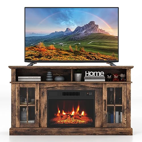 COSTWAY Electric Fireplace TV Stand