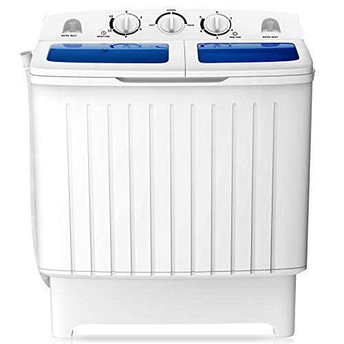 COSTWAY Portable Washing Machine, Twin Tub 20 Lbs Capacity