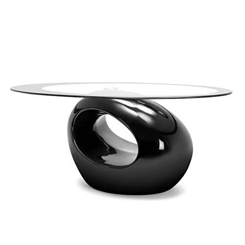 COSVALVE Oval Glass Coffee Table