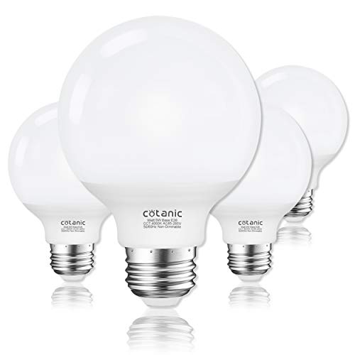 Cotanic G25 LED Globe Light Bulbs - Pack of 4