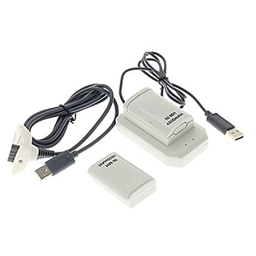 Cotchear Xbox 360 Battery Pack + Charging Cable - White