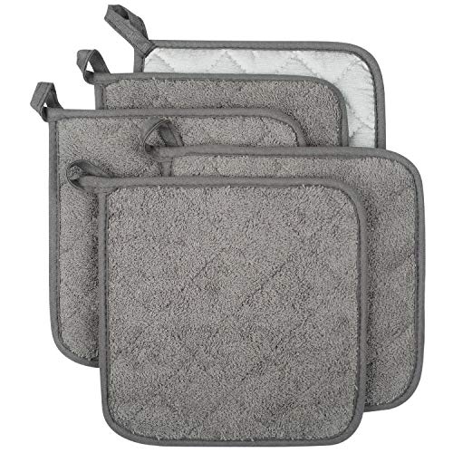 Cotton Kitchen Pot Holder Set - Grey
