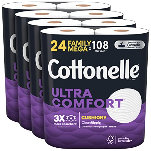 Cottonelle Ultra Comfort Toilet Paper - 24 Family Mega Rolls