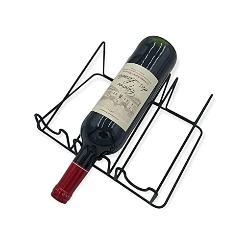 Matte Black 3-Bottle Wine Rack - No Assembly - Tabletop Storage Solution