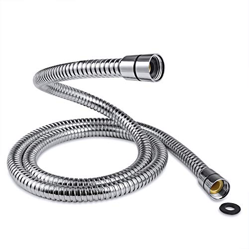 Couradric 59-inch Stainless Steel Shower Hose with Brass Connector