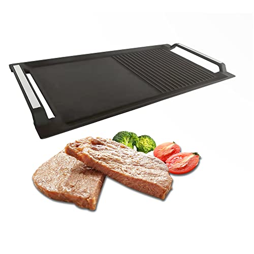 Cast iron griddle for use with induction rages