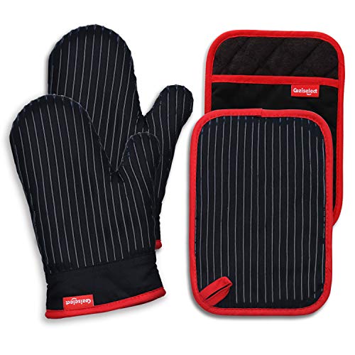 Coziselect Oven Mitts and Pot Holders Set